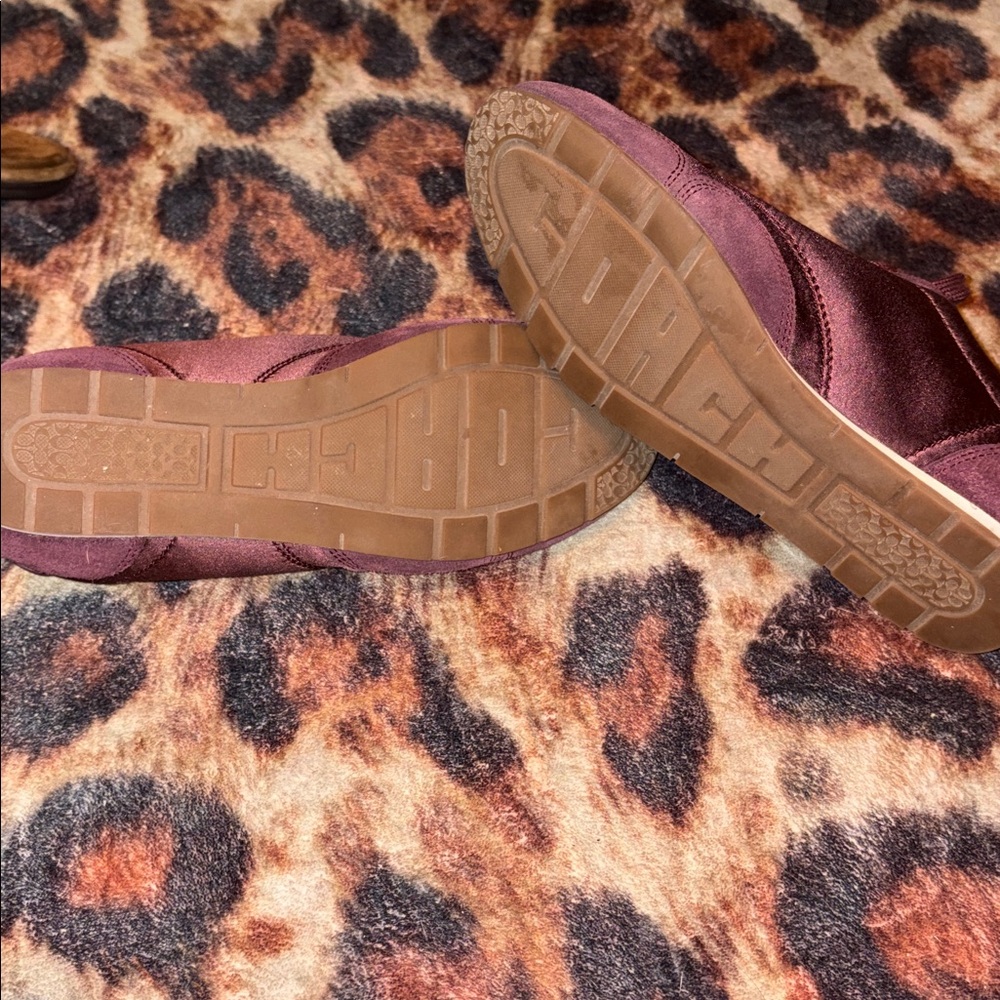 Coach Maroon Suede Lace-Up Sneakers - Picture 4 of 4